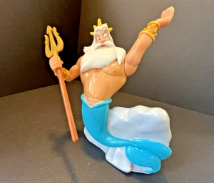 KING TRITON, from Disney's The Little Mermaid, 5" PVC Figurine, moveable, HTF - Picture 1 of 9