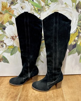 Sole Society Suede Black Boots, Knee High, Women’s Size 8 - Image 1 of 4