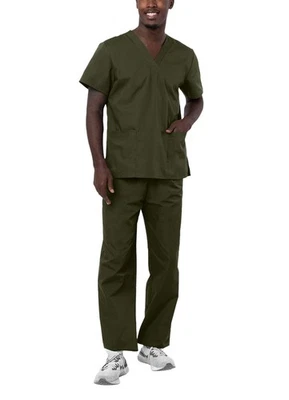 Adar Men Workwear Medical Nursing Doctor Uniform Scrub Set Uniform Shirt & Pants - Image 1 of 4