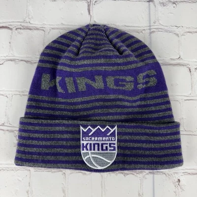 2016 Adidas NBA Sacramento Kings Acrylic Purple/Gray Men's Beanie One Size - Image 1 of 4