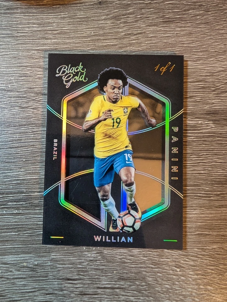 William 1/1 2016-17 Panini Black Gold #88 Black Gold Brazil One Of One - Image 1 of 2