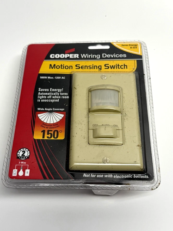 Occupancy sensor cooper By Cooper Wiring Devices 500W/400W Step Up 3 Way Single - Image 1 of 4