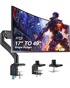 AVLT Single 17"-49" Super Ultrawide Monitor Arm for Screens Up to 50 lbs, Pre... - Picture 1 of 5