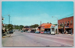 1963 North Augusta, South Carolina - Georgia Avenue - Rexall Drugs, SC Postcard - Picture 1 of 3
