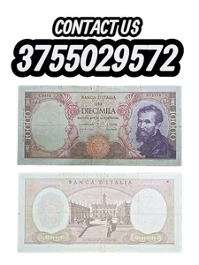 BANCONOTA REPUBBLICA ITALIANA LIRE 10000 MICHELANGELO 8 6 1970 BB SABAUDA A1F4 - Imagen 1 de 9
