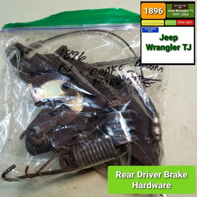 *REAR LEFT BRAKE HARDWARE* for 1997-2002 JEEP WRANGLER TJ OEM *FREE SHIPPING* - Image 1 of 2