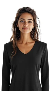 Sujetador Top 7th & Hudson Para Mujer Manga Larga Cuello en V Integrado M L XL Nuevo - Imagen 1 de 25