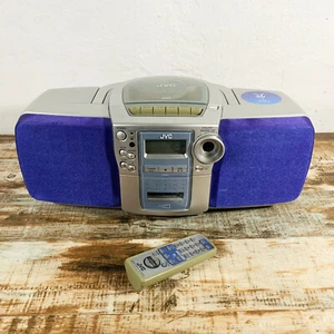 JVC RC-BZ6BU CD Cassette Tape AM/FM Boombox w/ Remote - Tested and Working READ - Picture 1 of 6