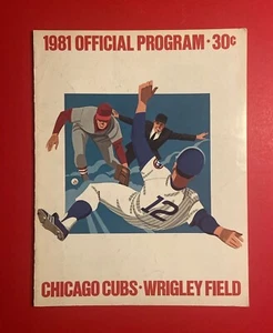 1981 CHICAGO CUB SAN DIEGO PADRES MLB Baseball Program Scorecard Vtg Ozzie Smith - Picture 1 of 6