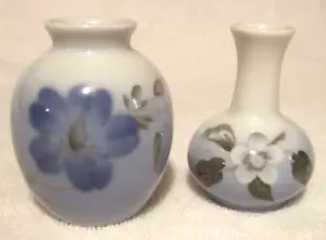 Royal Copenhagen Pair Miniature Vases Estate Heirloom - Picture 1 of 9