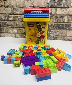 Fisher-Price Mega Bloks - Over 1 Pound Of Mixed Bloks In A Useable Container - Picture 1 of 17