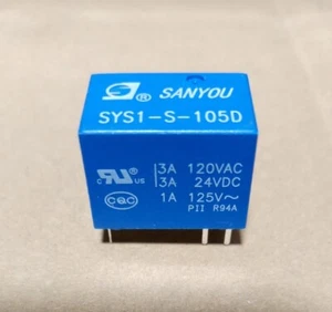 2 x NEU Sanyou Relais SYS1-S-105D - Bild 1 von 1