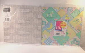Vintage Gift Wrap Cleo Baby Shower & Concepts by Design Wedding LOT OF 2 Sealed! - Picture 1 of 8