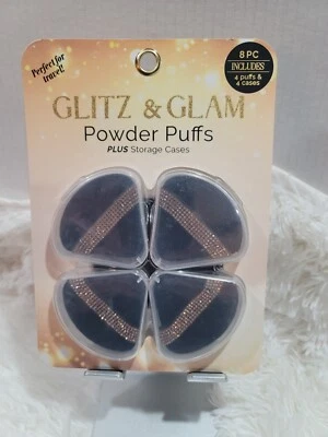 Brillo y Glam Estrás Triángulo Polvo Puffs Con Estuches/TikTok Viral Foto 1 de 3