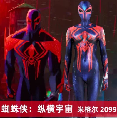 Across the Spider-Verse Spider-Man 2099 Miguel O'hara Women's Cosplay Jumpsuit - Image 1 of 4