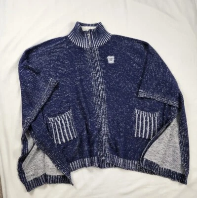 Butler Bulldogs × Emerson Street Zip Up Knit Poncho. Size Large. NWT - Image 1 of 4