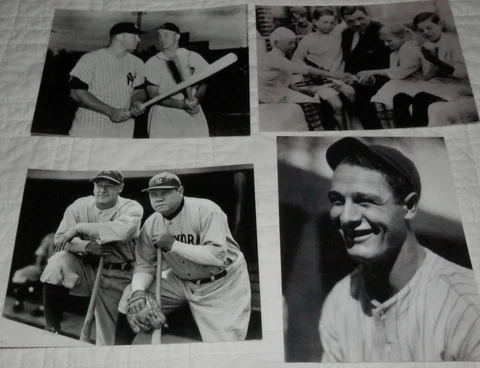 New York Yankees Greats Postcard Set of 4 Babe Ruth Lou Gehrig Mickey Mantle etc Cover