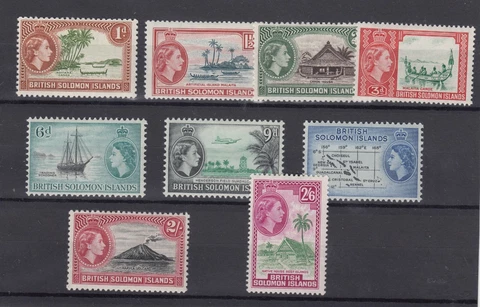 Solomon Islands QEII 1963 Set To 2s 6d SG103/111 MLH BP5632 Cover