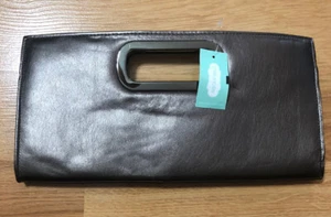 Neue Clutch Handtasche Damen Maurices, Farbe Metallic Schokolade - Bild 1 von 4