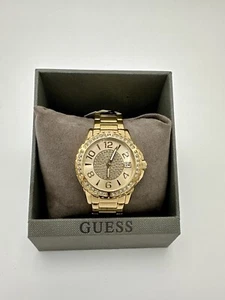 New W/Tags Guess Factory Watch Womens Gold Tone Watch 40mm Glitter,Needs Battery - Picture 1 of 14