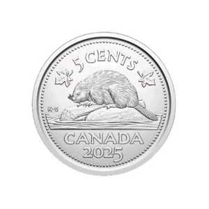 2025 Canada 5c Five Cent Nickel King Charles III First Strike Coin MINT UNC - Foto 1 di 2