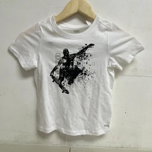 DSG Boys' Solid Relaxed Fit Cotton Graphic Tee Shirt Pure White Skater DAB21108 - Picture 1 of 5