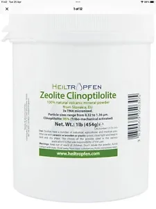 Zeolite Powder | 1 Pound - 454 g | Ultra FINE Less-Than 2 Âµm | Clinoptilolite | - Picture 1 of 3