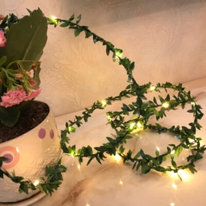 5/10m LED Tiny Leaves Garland Fairy Copper Wire String Light Wedding Party Decor - Picture 1 of 16