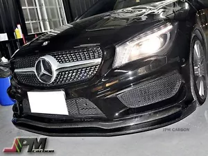 C117 REVO Style Carbon Fiber Front Bumper Lip For W117 CLA AMG / CLA45 - Picture 1 of 2