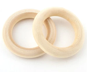 Holzringe Natur Farblos Buchenholz Schmuck Deko Holz Ring Wählen Sie Das Größe - Bild 1 von 10