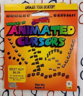 Publisher's Paradise Windows 95 Animated Cursors 1997 PC CD-ROM Media Graphics - Image 1 of 3