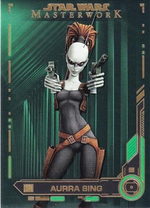 2019 Topps Star Wars Masterwork Aurra Sing Base Green 12/99