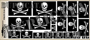 Diorama/Model Accessory - Pirate Flag #1 - 1/72, 1/48, 1/32, 1/35 Scales - Picture 1 of 4