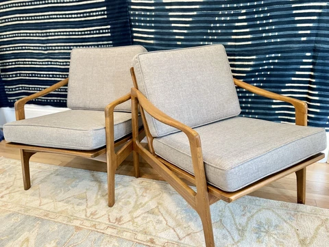 VINTAGE Mid Century Modern Danish Modern Style Pair Of Lounge Chairs MCM Cover