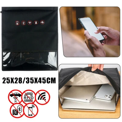 Cell Phone Signal Blocking Bag RFID Shielding Pouch Faraday Bag Wallet Blocker - Image 1 of 4