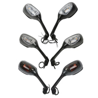 Rearview Mirrors Clear/Smoke Turn Signals Fit For Suzuki GSXR600 GSXR750 2006-25 - Image 1 of 4