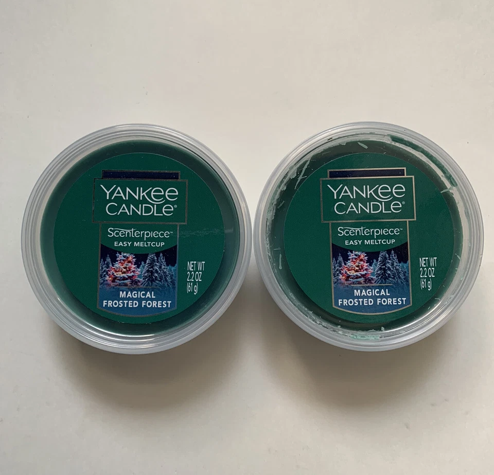 YANKEE CANDLE SCENTERPIECE MAGICAL FROSTED FOREST EASY MELT CUP X 2 HTF SCENT - Image 1 of 1