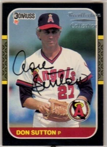2002 Donruss Recollection Collection Autograph Don Sutton 1987 Donruss - Picture 1 of 2