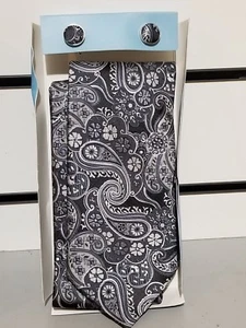 Epoint paisley tie cufflink hanky set - Picture 1 of 3
