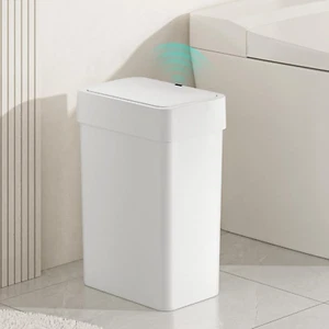 Slim Bathroom Trash Can with Lid 2.5 Gallon Motion Sensor Trash Bin, 9.5 Liter A - Picture 1 of 7
