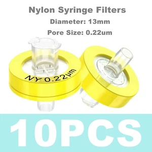 10*13mm Nylon Membrane Lab Syringe Filter0.22μm,Luer Lock,Hydrophilic,NonSterile - Picture 1 of 9