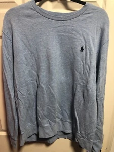 Polo Ralph Lauren Luxury Jersey Crewneck Pullover Size XL Light Blue - Picture 1 of 3