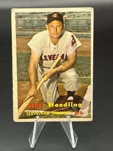 1957 TOPPS BASEBALL CARD #172 GENE WOODLING CLEVELAND INDIANS - G - Picture 1 of 1