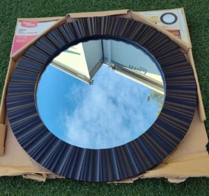 BETTER HOMES & GARDEN DEKORATIVER WANDSPIEGEL 20" RUND HOLZ OFFENE BOX KAUFEN - Bild 1 von 10