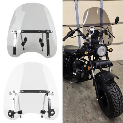 Parabrisas de motocicleta 18"x16" para Harley para minibike Massimo MB200S Foto 1 de 4