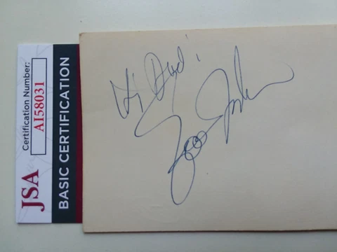 EDDIE FISHER- Carrie Fisher's Father- Iconic 1950s Singer- SIGNED 3x5 Card-COA Cover