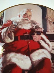 Coca-Cola “Santa Pause” 1994 Franklin Mint Collector Plate w/ COA Santa Claus - Picture 1 of 15