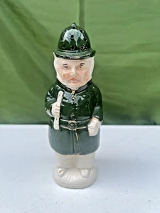 Antique Staffordshire Green Ceramic Pepper Pot Policeman Figure - Picture 1 of 9