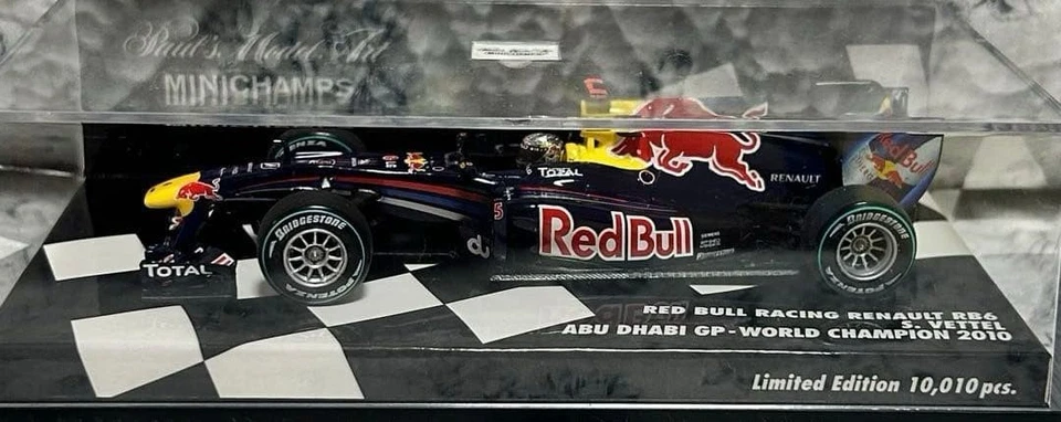 1/43 Minichamps Red Bull RB6 Sebastian Vettel 2010 Abu Dhabi GP Winner F1 - Immagine 1 di 4