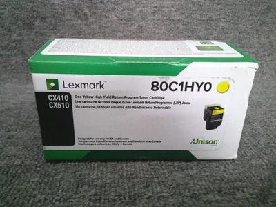 80C1HY0 New Genuine Lexmark High Yield Yellow Toner Cartridge CX410 CX510 - Image 1 of 3